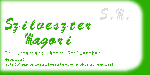 szilveszter magori business card